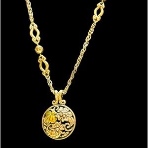 Brighton Floral Trellis Bee & Flower Long Necklace